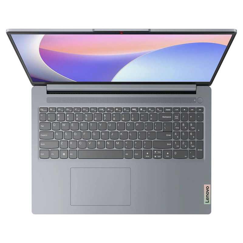لپتاپ لنوو مدل IdeaPad Slim 3 15IRU8 با پردازنده Core i3-1315U، رم LPDDR5 8GB با فرکانس 4800MHz، حافظه SSD با ظرفیت 256GB، نمایشگر 15.6 اینچ TN با وضوح Full HD