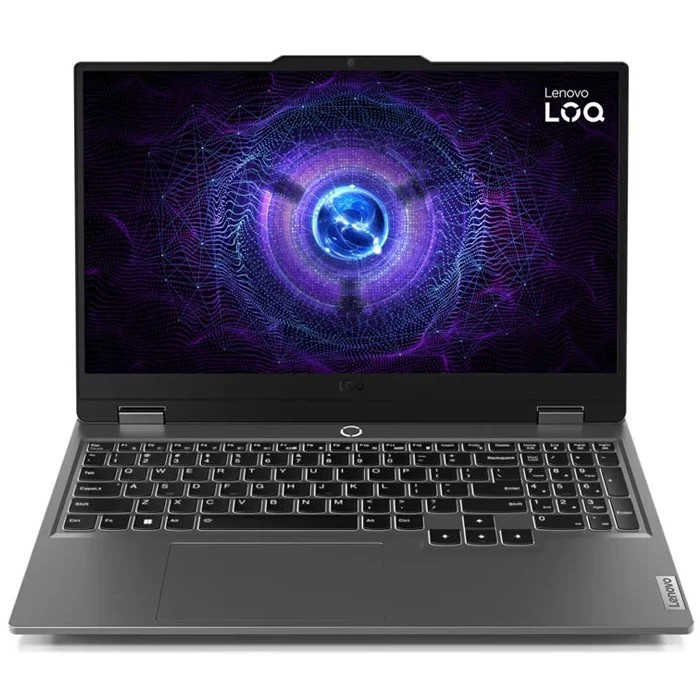 لپتاپ لنوو مدل LOQ 15IAX9 با پردازنده Core i5-12450HX و گرافیک RTX2050 4GB، رم DDR5 12GB با فرکانس 4800MHz، حافظه SSD با ظرفیت 512GB، نمایشگر 15.6 اینچ IPS با وضوح Full HD و نرخ بهروزرسانی 144Hz، دارای نور پسزمینه کیبورد
