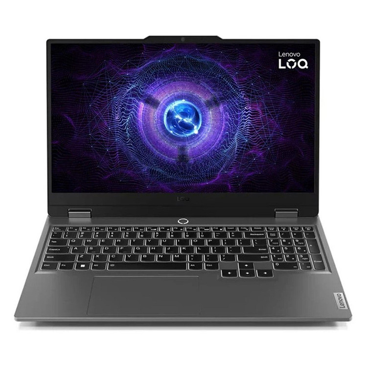 لپتاپ لنوو مدل LOQ 15IAX9 با پردازنده Core i5-12450HX و گرافیک RTX2050 4GB، رم DDR5 12GB با فرکانس 4800MHz، حافظه SSD با ظرفیت 512GB، نمایشگر 15.6 اینچ IPS با وضوح Full HD و نرخ بهروزرسانی 144Hz، دارای نور پسزمینه کیبورد