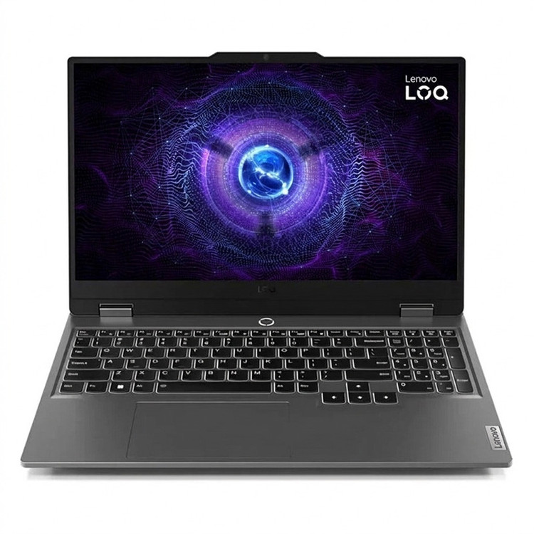 لپتاپ لنوو مدل LOQ 15IAX9 با پردازنده Core i5-12450HX و گرافیک RTX2050 4GB، رم DDR5 12GB با فرکانس 4800MHz، حافظه SSD با ظرفیت 512GB، نمایشگر 15.6 اینچ IPS با وضوح Full HD و نرخ بهروزرسانی 144Hz، دارای نور پسزمینه کیبورد