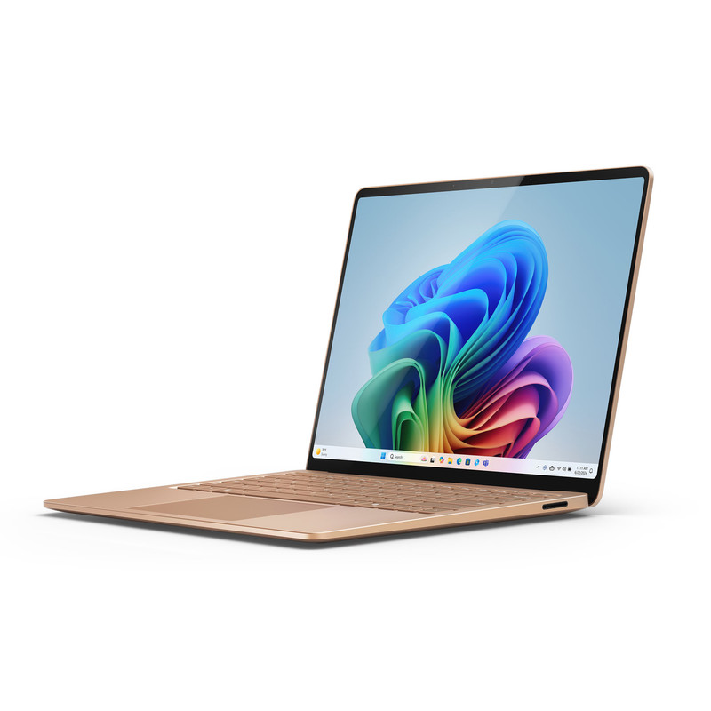 لپتاپ مایکروسافت مدل Surface Laptop 7 Copilot Plus PC با پردازنده Snapdragon X Elite، رم LPDDR5x 16GB با فرکانس 8448 MHz، حافظه SSD با ظرفیت 512GB، نمایشگر لمسی 13.8 اینچ PixelSense Flow با نرخ بهروزرسانی 120Hz، سیستمعامل Windows 11