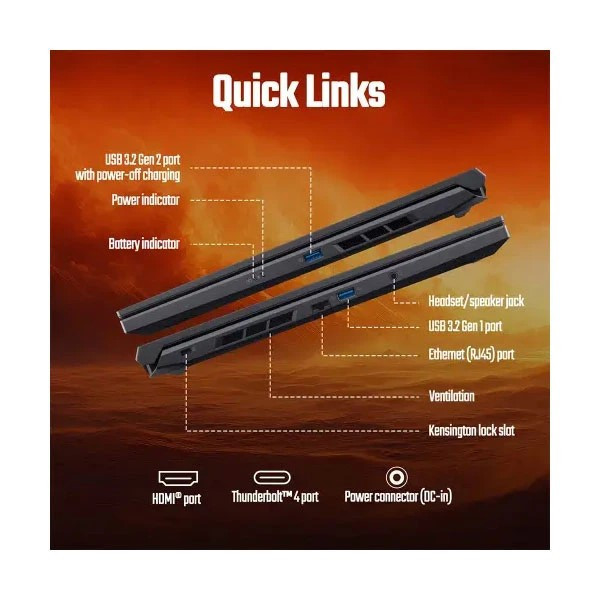 لپ تاپ 16 اینچی ایسر مدل Nitro V16 ANV16-71-760Q-i7 14650HX-16GB DDR5-512GB SSD-RTX4050-FHD 165Hz به همراه کیف