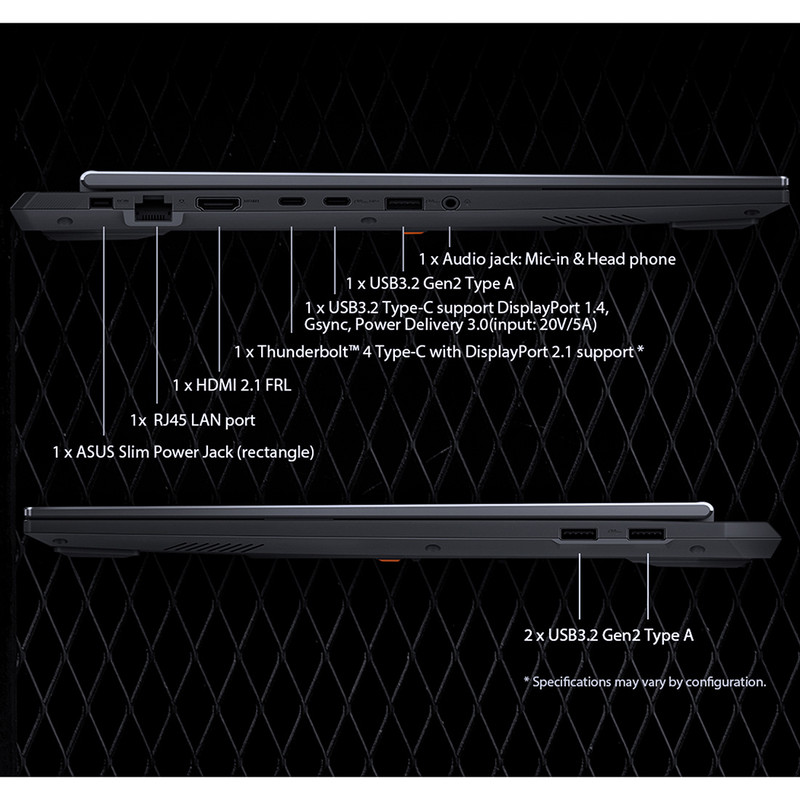 لپ تاپ 16 اینچی ایسوس مدل TUF Gaming F16 FX608JHR-RV035-i7 14650HX-RTX5050 8GB-32GB DDR5 5600MHz-1TB SSD-FHD 165Hz - کاستوم شده