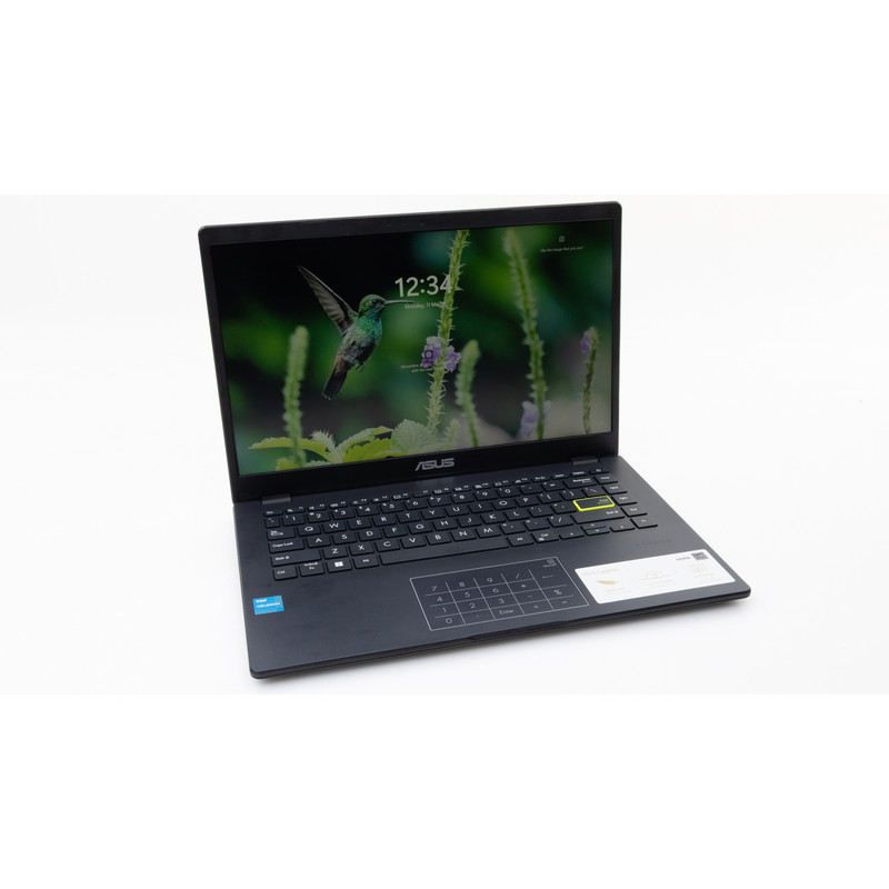 لپتاپ ایسوس مدل Vivobook Go 14 E410KA-CL464 با پردازنده Celeron N4500، رم DDR4 4GB با فرکانس 3200MHz، حافظه هیبریدی با ظرفیت 512GB حافظه SSD و 64GB حافظه eMMC با قابلیت ارتقا، نمایشگر 14 اینچ TN
