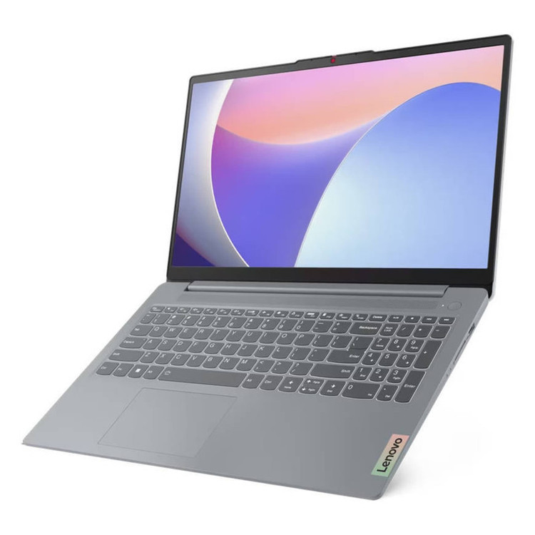 لپتاپ لنوو مدل IdeaPad Slim 3 15AMN8 با پردازنده Ryzen 3-7320U، رم LPDDR5 8GB با فرکانس 5500MHz، حافظه SSD با ظرفیت 512GB، نمایشگر 15.6 اینچ TN با وضوح Full HD
