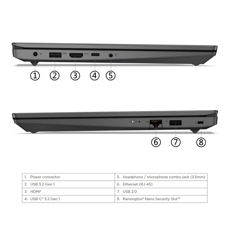 لپ تاپ 15.6 اینچی لنوو مدل V15 G4 IRU-i3 1315U-12GB DDR4-256SSD-TN - کاستوم شده