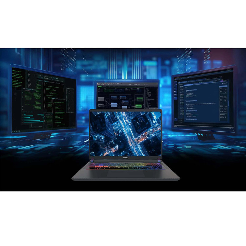 لپ تاپ 16 اینچی ام اس آی مدل Vector 16 HX AI A2XWIG-Core Ultra 9 275HX-RTX5080 16GB-16GB DDR5 5600MHz-1TB SSD-QHD 240Hz