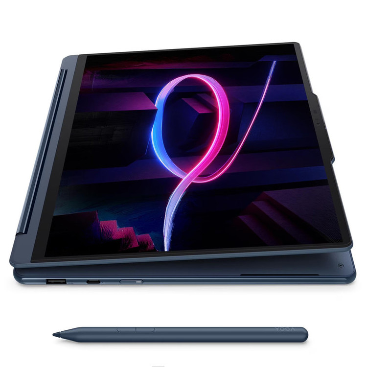 لپ تاپ 14 اینچی لنوو مدل Yoga 9i 2-in-1 14IPH11 Aura Edition-Core Ultra 7 355-32GB LPDDR5X 7467MHz-1TB SSD-2.8K OLED Touch-Backlit-W به همراه قلم