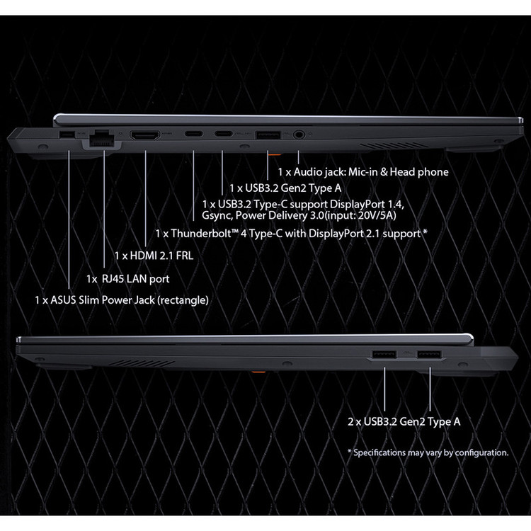 لپ تاپ 16 اینچی ایسوس مدل TUF Gaming F16 FX608JMR-RV030-i7 14650HX-32GB DDR5 5600MHz-1TB SSD-RTX5060 8GB-FHD 165Hz - کاستوم شده