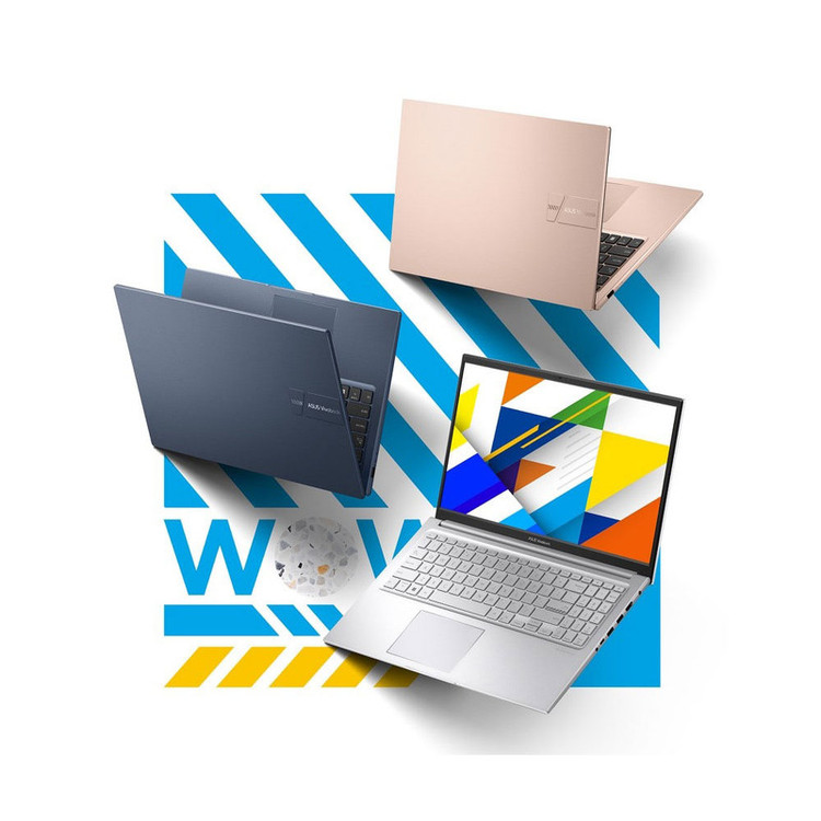لپتاپ ایسوس مدل Vivobook X1504ZA-NJ247 با پردازنده Core i7-1255U، رم DDR4 8GB با فرکانس 3200MHz، حافظه SSD با ظرفیت 512GB، نمایشگر 15.6 اینچ IPS با وضوح Full HD