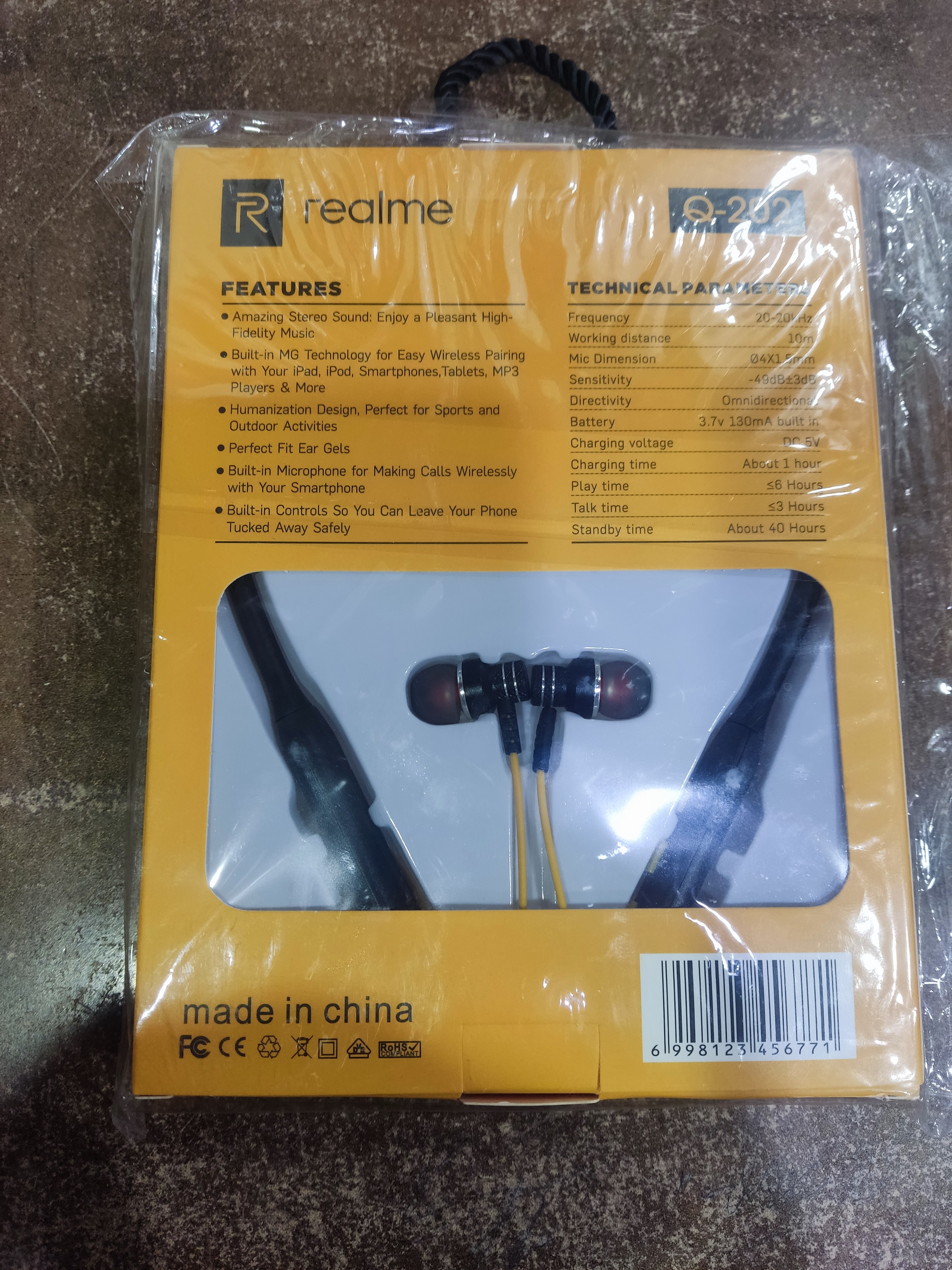 هندزفری دورگردنی realme Q202